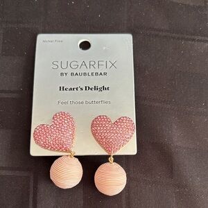 Sugarfix Pink Heart Drop Earrings
